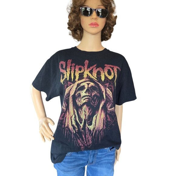 Slipknot 2021 Tour Band Music Logo Double Sided Graphic T Shirt Adult Size Large - Picture 1 of 5